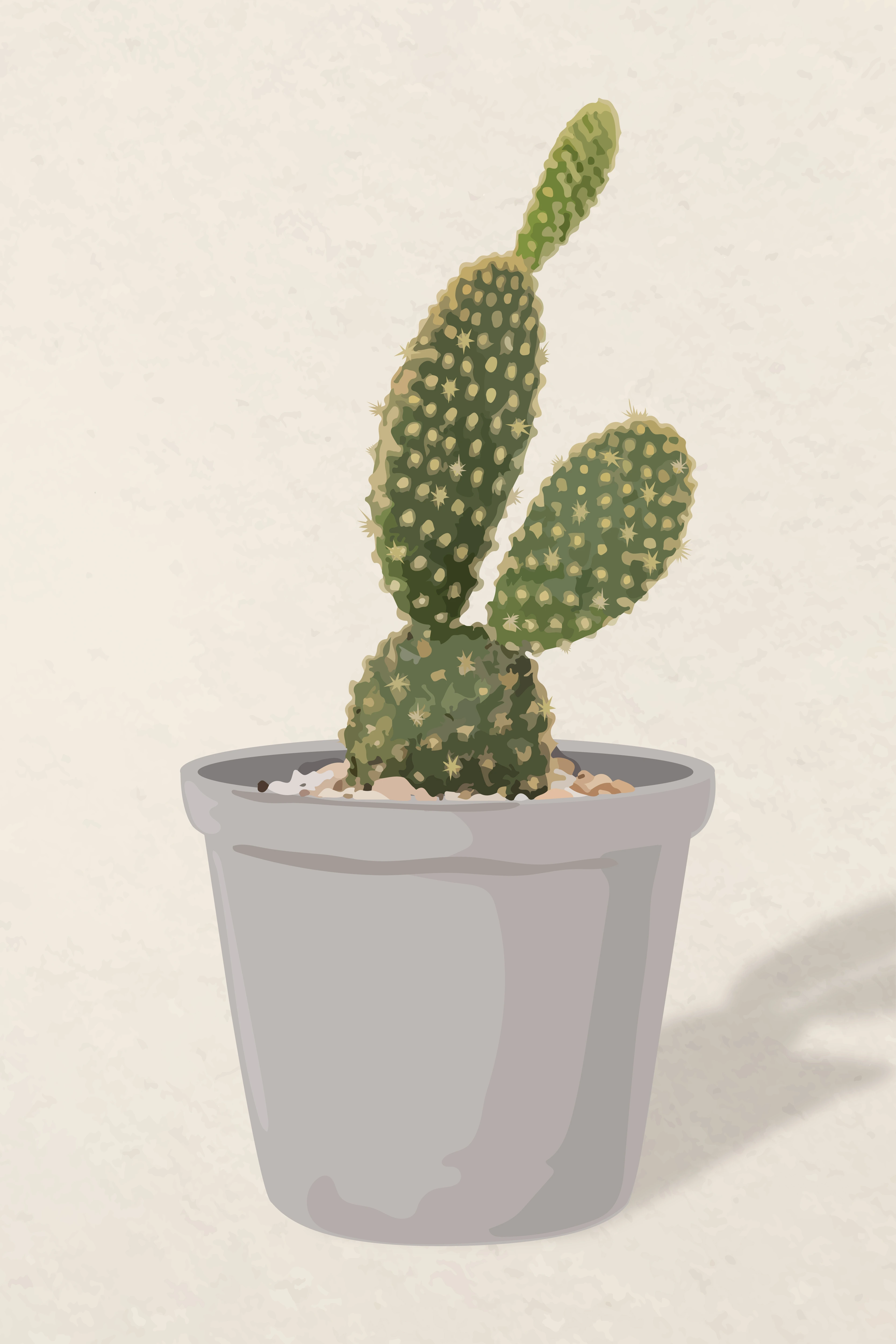 Handmade concrete cactus planter by Gosh Manor Studio