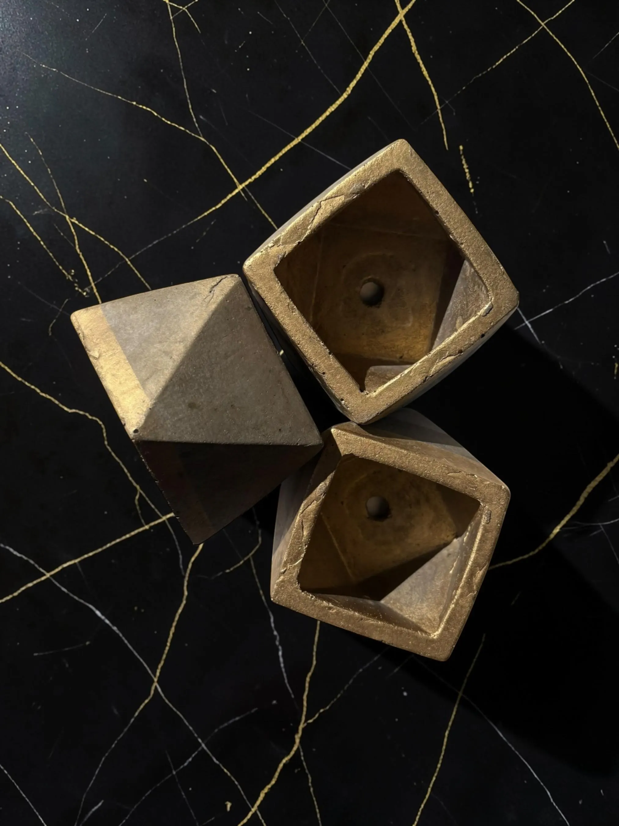 Handmade concrete cactus pot and air plant holder, small batch housewarming gift, cast in California